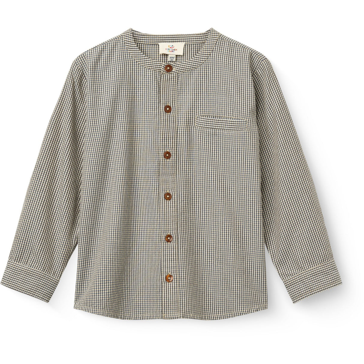 COPENHAGEN COLORS Endless Sky/ Brown Check Comb Check Skjorta M/ Placket