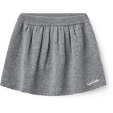 COPENHAGEN COLORS Grey Mel. Cashmere Kjol M/ Emb.