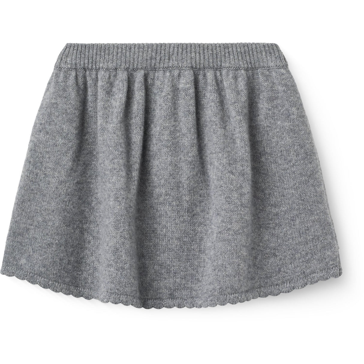 COPENHAGEN COLORS Grey Mel. Cashmere Kjol M/ Emb.