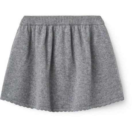COPENHAGEN COLORS Grey Mel. Cashmere Kjol M/ Emb.