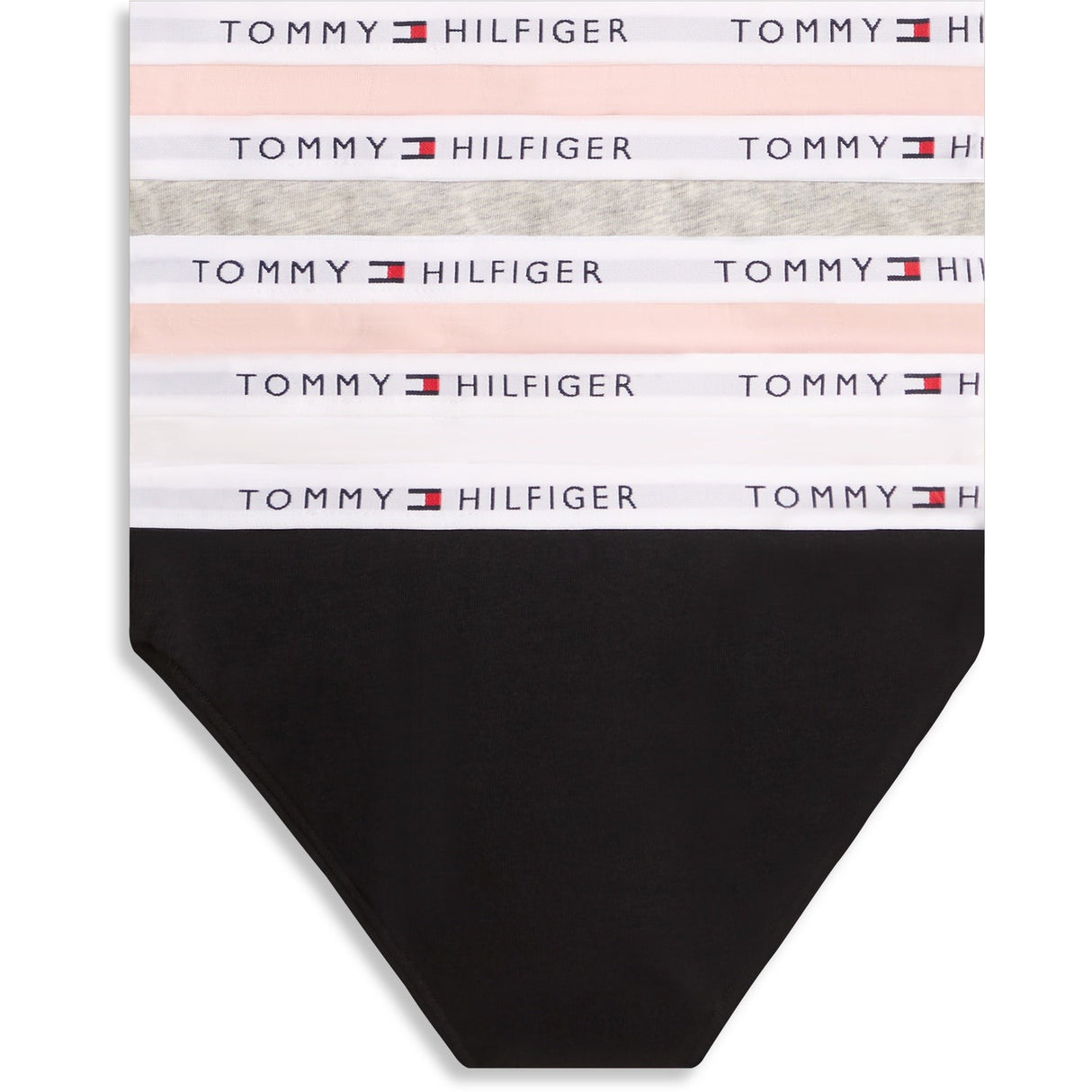 Tommy Hilfiger Grey Htr/ Pink/White/Black-Beige 5-Pack Bomull Bikini