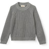 COPENHAGEN COLORS Grey Mel. Stickad Classic Rib Sweater