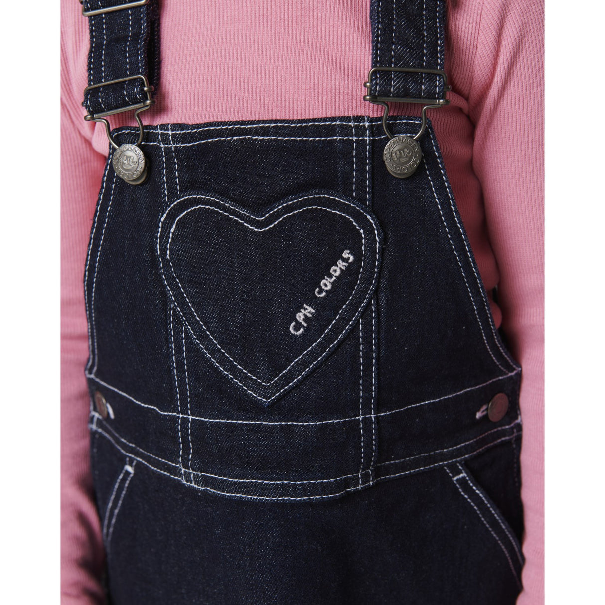 COPENHAGEN COLORS Raw Denim Organic Denim Spencer Klänning M/ Heart Lomme