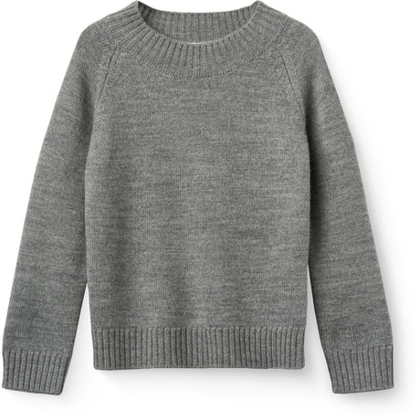 COPENHAGEN COLORS Grey Mel. Pull Över M/ Sköldpadda Neck