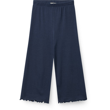 COPENHAGEN COLORS Navy Modal Rib Wide Byxor