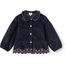 COPENHAGEN COLORS Navy Corduroy Blus M/ Emb.