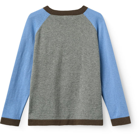 COPENHAGEN COLORS Grey Mel. Comb. Light Stickad Färg Block Blus