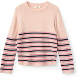 COPENHAGEN COLORS Soft Pink Comb. Striped Merino Sweater