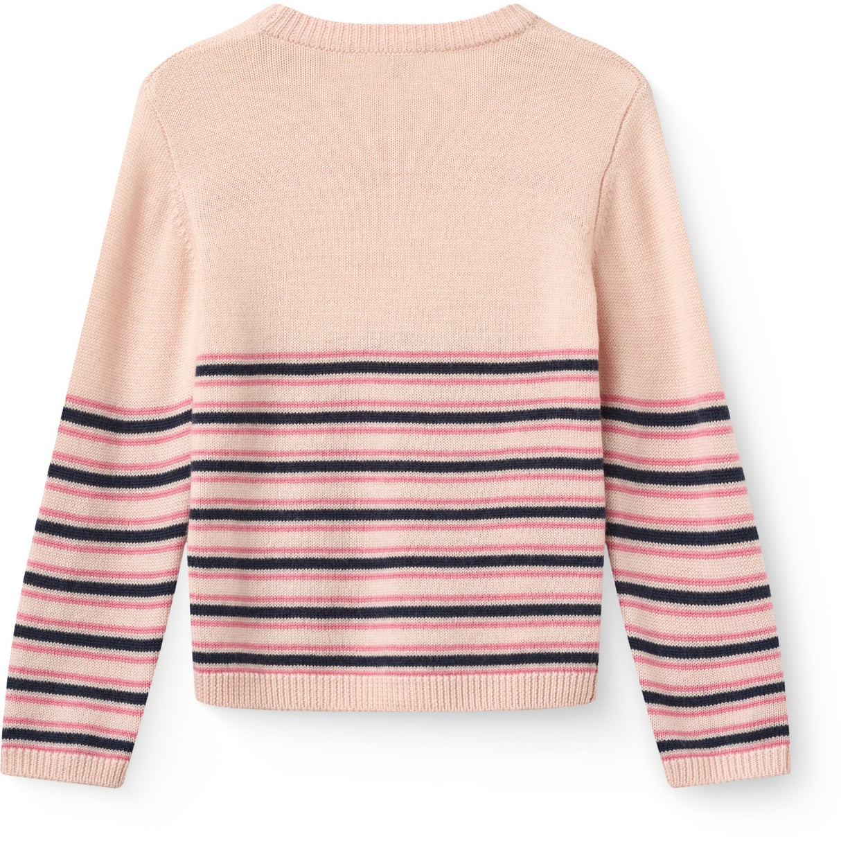 COPENHAGEN COLORS Soft Pink Comb. Striped Merino Sweater