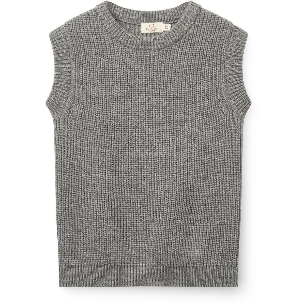 COPENHAGEN COLORS Grey Melange Merino Rib Väst