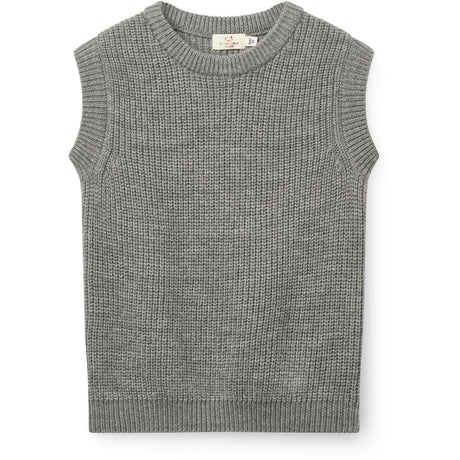 COPENHAGEN COLORS Grey Melange Merino Rib Väst