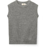 COPENHAGEN COLORS Grey Melange Merino Rib Väst