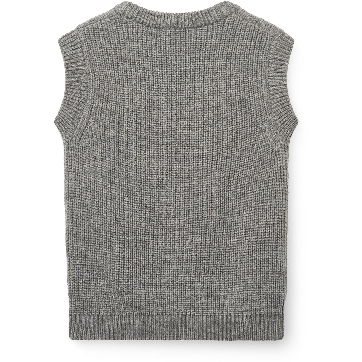 COPENHAGEN COLORS Grey Melange Merino Rib Väst