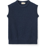 COPENHAGEN COLORS Navy Merino Rib Väst