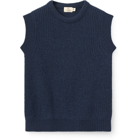 COPENHAGEN COLORS Navy Merino Rib Väst