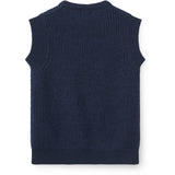 COPENHAGEN COLORS Navy Merino Rib Väst
