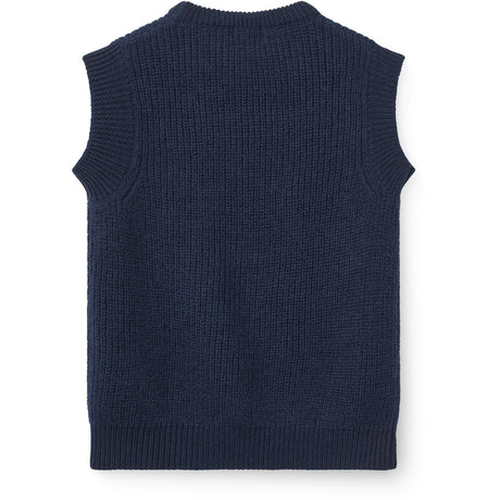 COPENHAGEN COLORS Navy Merino Rib Väst