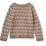 COPENHAGEN COLORS Walnut Flower Stickad Flower Pattern Cardigan