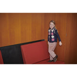 COPENHAGEN COLORS Navy/Soft Pink/Blossom Pink Comb. Argyle Väst M/ Deco