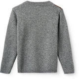 COPENHAGEN COLORS Grey Mel./Dk. Brown/Navy Comb. Argyle Stickad Pullover