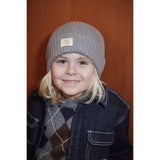 COPENHAGEN COLORS Grey Mel./Dk. Brown/Navy Comb. Argyle Stickad Väst