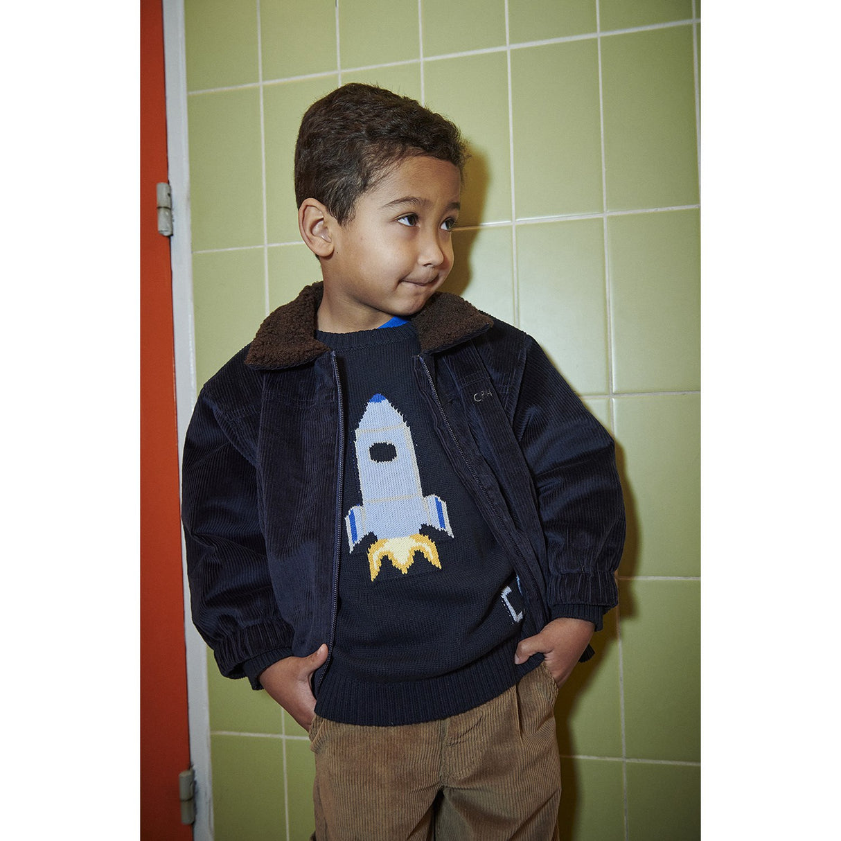 COPENHAGEN COLORS Navy Rocket Comb. Sweater M/ Icon