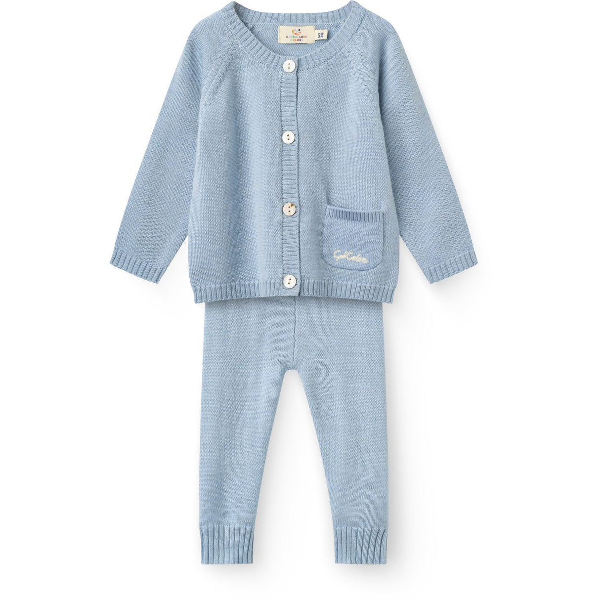 COPENHAGEN COLORS Dusty Blue Classic Merino Baby Sett