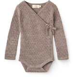COPENHAGEN COLORS Natural Melange Stickad Pointelle Baby Cross-Over