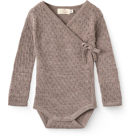 COPENHAGEN COLORS Natural Melange Stickad Pointelle Baby Cross-Over