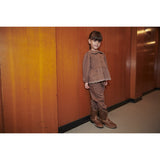 COPENHAGEN COLORS Walnut Twill Blus M/ Embroidery