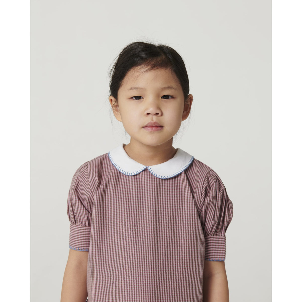 COPENHAGEN COLORS Winter Rose Check Comb. Checkered Blus Och Kjol Sett