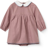 COPENHAGEN COLORS Winter Rose Check Comb. Checkered Romper Klänning M/ Krage