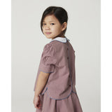 COPENHAGEN COLORS Winter Rose Check Comb. Checkered Blus Och Kjol Sett