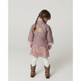 COPENHAGEN COLORS Winter Rose Check Comb. Checkered Quiltad Jacka M/ Embroidery
