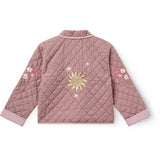 COPENHAGEN COLORS Winter Rose Check Comb. Checkered Quiltad Jacka M/ Embroidery