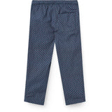 COPENHAGEN COLORS Navy Flower Aop Printed Navy Flower Byxor