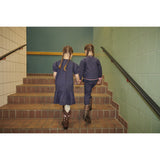 COPENHAGEN COLORS Navy Flower Aop Printed Navy Flower Byxor