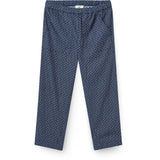 COPENHAGEN COLORS Navy Flower Aop Printed Navy Flower Byxor