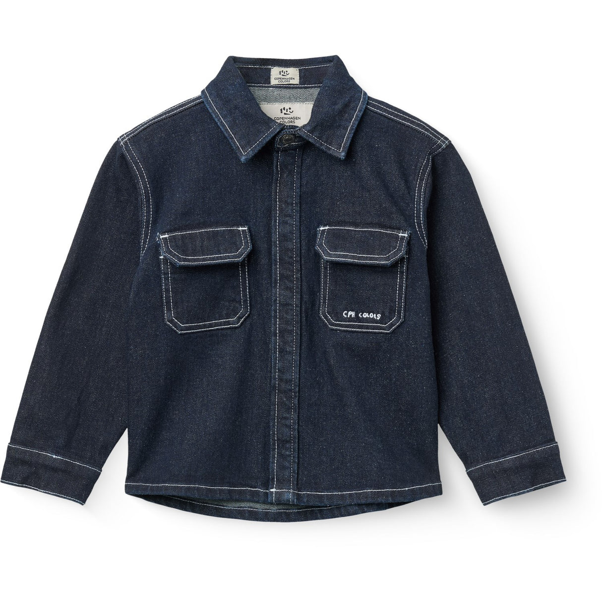 COPENHAGEN COLORS Raw Denim Organic Regular Denim Skjorta
