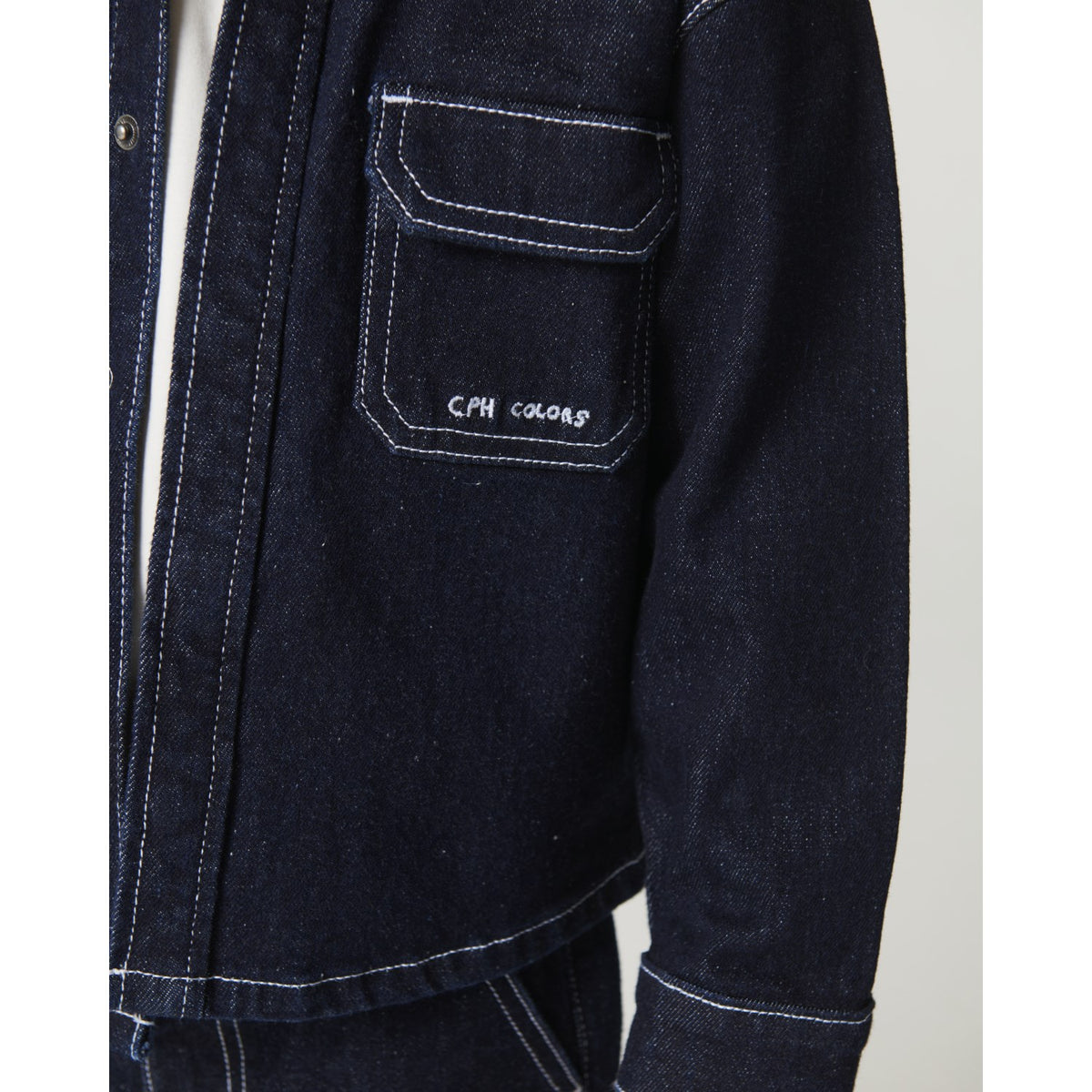 COPENHAGEN COLORS Raw Denim Organic Regular Denim Skjorta