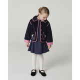 COPENHAGEN COLORS Navy Quiltad Corduroy Jacka M/ Embroidery