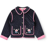 COPENHAGEN COLORS Navy Quiltad Corduroy Jacka M/ Embroidery