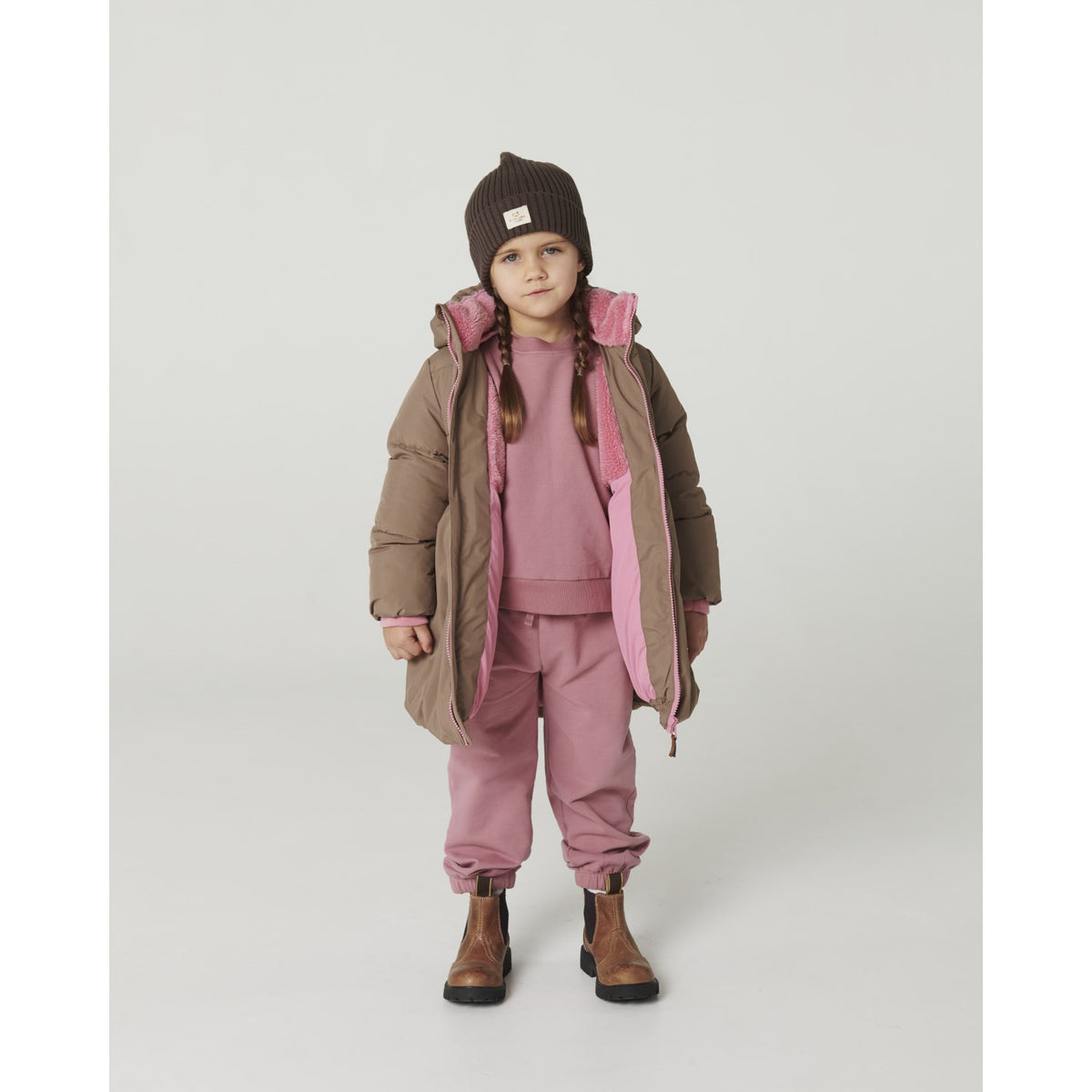 COPENHAGEN COLORS Walnut Puffer Long Frill Jacka M/ Teddy Lining