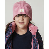 COPENHAGEN COLORS Navy Flower Aop Puffer Long Frill Jacka M/ Teddy Lining