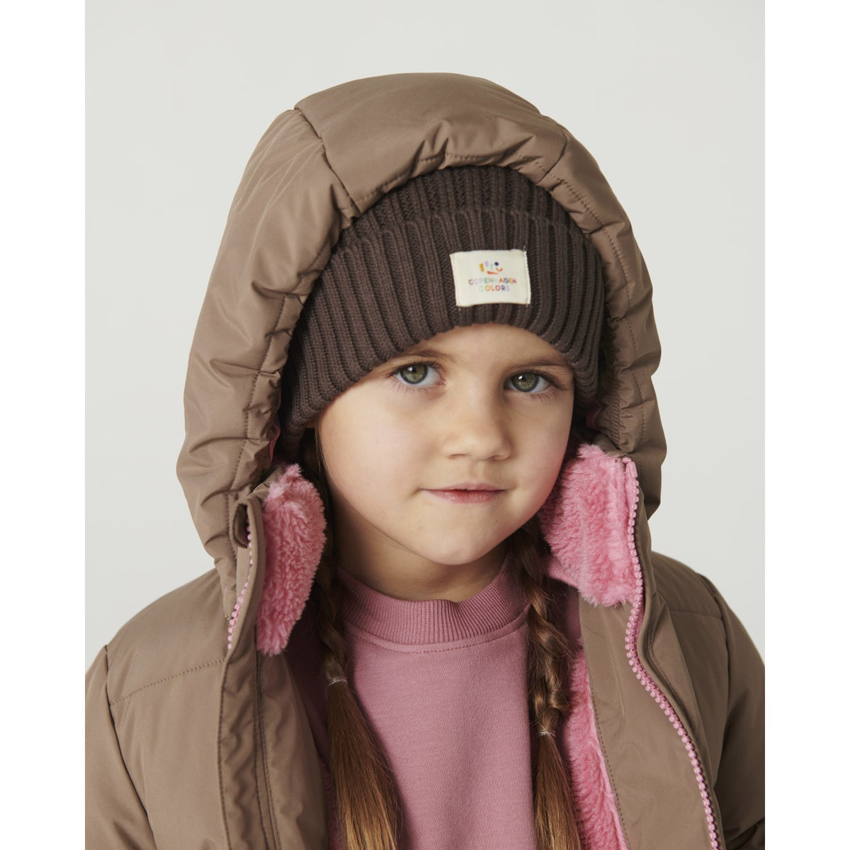 COPENHAGEN COLORS Walnut Puffer Long Frill Jacka M/ Teddy Lining
