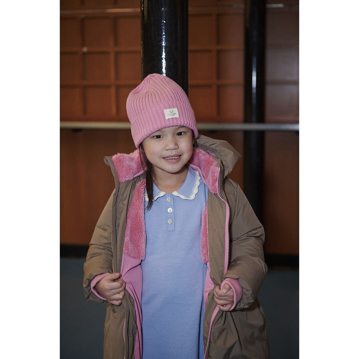 COPENHAGEN COLORS Walnut Puffer Long Frill Jacka M/ Teddy Lining