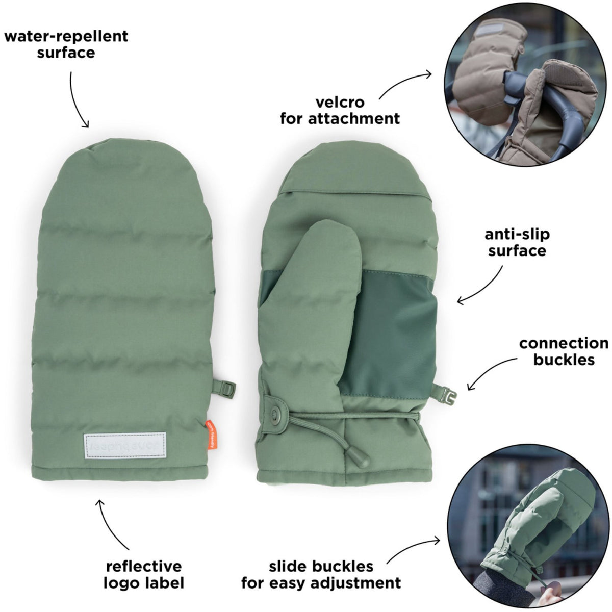 DonebyDeer Green Stroller Vantar