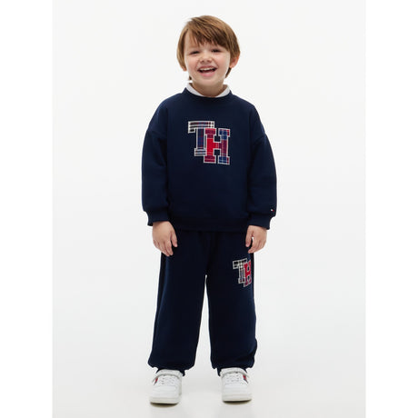 Tommy Hilfiger Dark Blue-Blue Lu Crewneck Och Sweatpant Sett