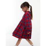 Tommy Hilfiger Medium Red Check-Red Lg Check Rounded Krage Klänning