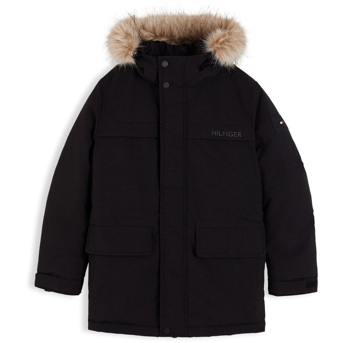 Tommy Hilfiger Black-Black Quiltad Parka